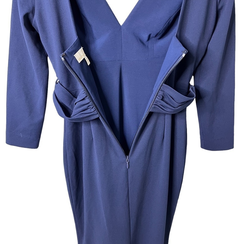 Dress The Population Carmen Dress Blue Size Small Curve Hugging Trumpet Gown - Picture 7 of 12
